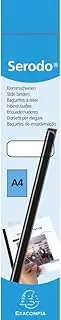 Exacompta - Ref 697081E - Serodo Slide Binders (Box of 25) - 297mm Length x 12mm Wide, Suitable for Use with A4 Documents, Holds Approx. 120 Sheets - Black