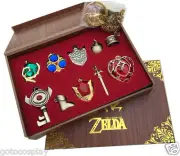 The Legend of Zelda Link Hylian Sword Keychain Necklace 10pcs Collection Set