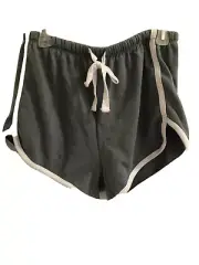 New Grayson Threads Womens Sleepwear Booty Shorts Green White Drawstring XS