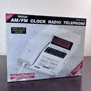 Vintage Telestyle AM/FM Clock Radio Telephone Model PH-500 New In Box