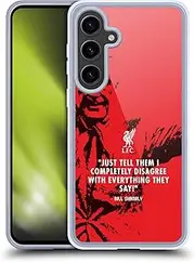 Head Case Designs Officially Licensed Liverpool Football Club Disagree Red Bill Shankly Quotes Gel Case [Military Grade Protection] Compatible with Samsung Galaxy S24+ 5G