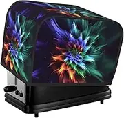 Abstract Flower Toaster Cover 2 Slice Bread Machine Covers Waterproof Universal Size Kitchen Small Appliance Cover with Hang Loop, Dust and Fingerprint Protection