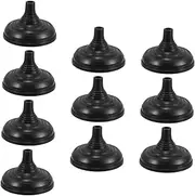 ARTSEWPLY 10pcs Mini Flag Holders Round Black Base Plastic Desk Flag Stands for Business Trips Events