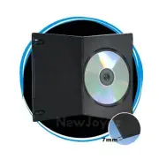 200 Pack Black 7mm Slim Single CD DVD Movie Case Storage Box
