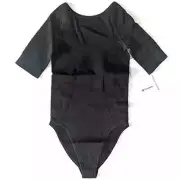 Lululemon Athletica Women's Reveal Mesh Detail Bodysuit Mindful Motion Black 2