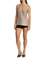 [Sass & Bide] Selkie Sequin Top in Mineral