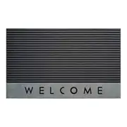 Solemate Rubber Welcome Stripe 45x75cm Functional Outdoor Front Doormat