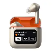 Touch Control Color Smart ANC+ENC Earphone Interactive LCD Screen Bluetooth 5.3 Headphones True Wireless Earbuds With TWS Active Noise Cancellation IPX5 Waterproof Headsets
