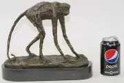 Art Deco Wildlife Animal Baby Baboon Monkey Collectible Collector Bronze Artwork