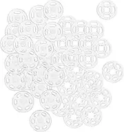Hohopeti Transparent DIY Snap Fasteners Invisible Plastic Sewing Buttons for Clothing Crafts Accessories Each Bag