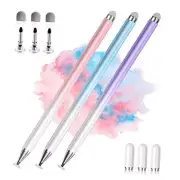 Stylus Pens for Touch Screens, 2 in 1 High Precision Blue, Pink, Purple