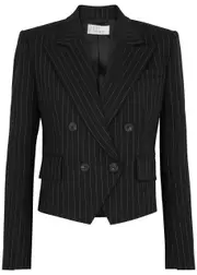 Giuseppe DI Morabito Pinstriped Stretch-wool Blazer - Black - 44 (UK12 / M) 44 (UK12 / M)