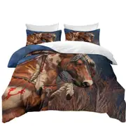 Native American War Pony Horse Quilt Cover