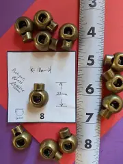PLASTIC ANTIQUE BRASS Single Hole Toggle Cord Lock Round Ball 10pk