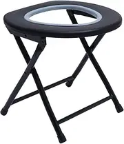 Anneome 1Set Foldable Toilet Stool Portable Commode Chair for Outdoor Activities Non Slip Design for Comfort and Safety for Camping Hiking and Traveling with Ring