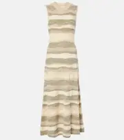 [Ulla Johnson] Ulla Johnson Gaia cotton-blend midi dress AU 12 multicoloured