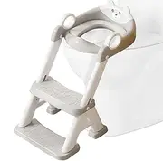 Child Potty Seat for Toilet, 2-in-1 Potty Seat Training Toilet with Step Stool, Foldable Kids Trainer Non-Slip Baby Tools with Splash Guard for Bathroom
