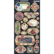 Graphic 45 Blossom Collection Peace Calm Grow Blooms Flowers Thinking Chipboard
