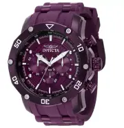 Invicta Pro Diver Men's 48mm Purple Carbon Fiber Dial Chrono GMT Watch 40688