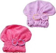 Ipetboom Hair Drying Towel Wrap Fast Drying Hair Cap Quick Dry for Women Boys and Girls