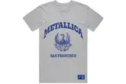 Metallica Unisex Adult College Crest T-Shirt (Grey) - UTRO255