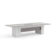 Modern Furniture LUSH Boardroom Table 280cm - White & Taupe