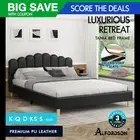 ALFORDSON Bed Frame Queen Double King Single Upholstered Platform Base Leather