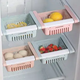 冰箱隔板層分類整理收納盒家用冰箱保鮮冷藏抽屜式分層伸縮置物架