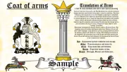 Leovett-Luviet COAT OF ARMS HERALDRY BLAZONRY PRINT