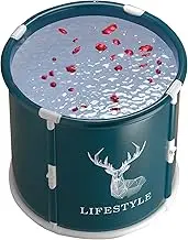 Adult Foldable Bath Bucket – Lightweight Spa Tub for Hot Soak or Ice | Mobile Bathtub Alternative for Compact Living, Private Relaxation Bin for Shower Room, Travel, or Home Spa Setup