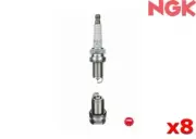 NGK Spark Plug Platinum FOR Jaguar S-Type 99-2002 4.0 V8 PFR5G-11E x8