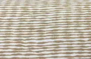 Raoul Textiles Thin Striped Printed Linen Fabric- Lena / Beige 1.25 yds