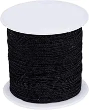 (Black) - ARRICRAFT 1 Roll 0.5mm Braided Nylon Cord Imitation Silk String Thread for DIY Jewellery Making