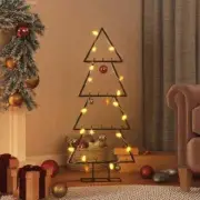 Metal Christmas Xmas Tree Table Top Ornament Decor Decoration Black 125cm