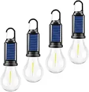 4 Pack Led Camping Lantern USB Rechargeable,Outdoor Tent Lights for Camping Essentials, Hanging Light Bulbs with Clip Hook Camping Flashlight