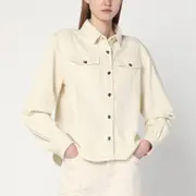 [Frame] Butter-coloured denim shirt S White