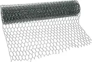 Happyyami DIY Garden Wire Net Portable Hexagonal Chicken Wire Fence for Poultry Garden Protection Sturdy Galvanized Mesh Suitable for Animals Raised Beds