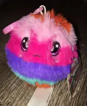 Squishamals Squeezamals Pink Scented Plush Rainbow Clip 3" Series 2 Backpack
