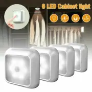 Smart Wireless Motion Sensor LED Night Light Cabinet Closet Stair Wall Lamp