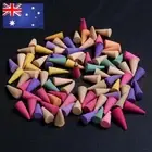 60Pcs Odor Remover Incense Colorful Natural Scents Cones for Yoga Aromatherapy
