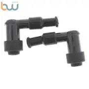 2 Pcs Spark Plug Boot Cap Cover Resistor LB05F 90 Degree For ATV Motorcycle Snow