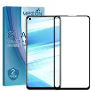 [2 Pack] Full Coverage OPPO A53s Tempered Glass Crystal Clear Premium 9H HD Screen Protector by MEZON (OPPO A53s, 9H Full)