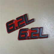 2PCS 6.2L Red Black Metal Decal Sticker Badge Emblem Diesel Sports Turbo Edition (for: Porsche)