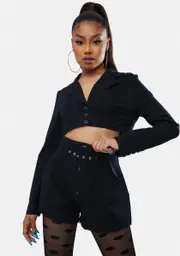 Night Downtown Diaries Blazer And Shorts Set
