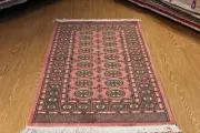 _HAND-MADE_RUG FT. Bukhara Turkmen design LIGHT BROWN wool area rug