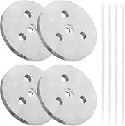 Dairrr Fuuu Pool Zinc Anode Weight Plate, Anti-Electrolysis Sacrificial Anode for Salt System Swimming Pools Against Corrosion and Electrolysis, Keep Your Skimmer Basket in Place, 4 Pack