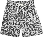 [Caihoyu] Animal Skin Pattern Boy's Swim Shorts Teens Swimming Suit 8T