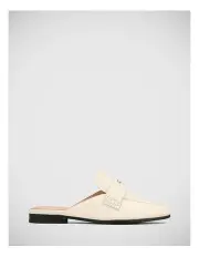 [Wittner] Aaron Backless Leather Loafer in Ivory