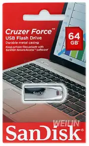 SanDisk Cruzer Force 64GB Flash Drive 64G Stick Pen Key Memory Stick USB CZ71