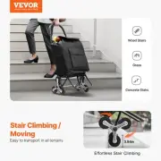 Foldable Stair Climbing Cart 36L Shopping Trolley with 6 Wheels and Storage Bag